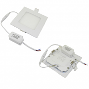 Светильник 6W встраиваемый квадратный белый, 120 (105) мм (ультратонкий) DEKO