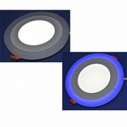 Светильник с декоративной подсветкой 12+4W, 5500-6000К, синий, 190 (160) мм DEKO