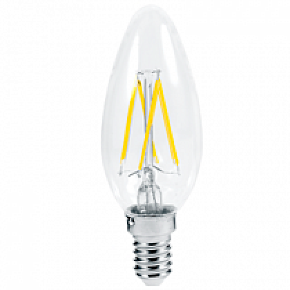 Лампа светодиодная LED-СВЕЧА-PREMIUM 5,0Вт 220В Е14 3000К 450Лм прозрачная ASD