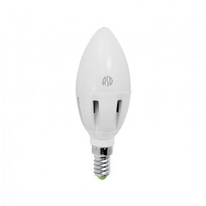Лампа светодиодная LED-C37 5.0Вт 220В Е14 4000К 400Лм ASD 