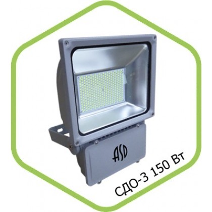 Прожектор светодиодный СДО-3-150 150Вт. 220-240В. 6500К. 10500Лм IP65