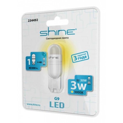 Светодиодная-лампа-Shine-G9-3W